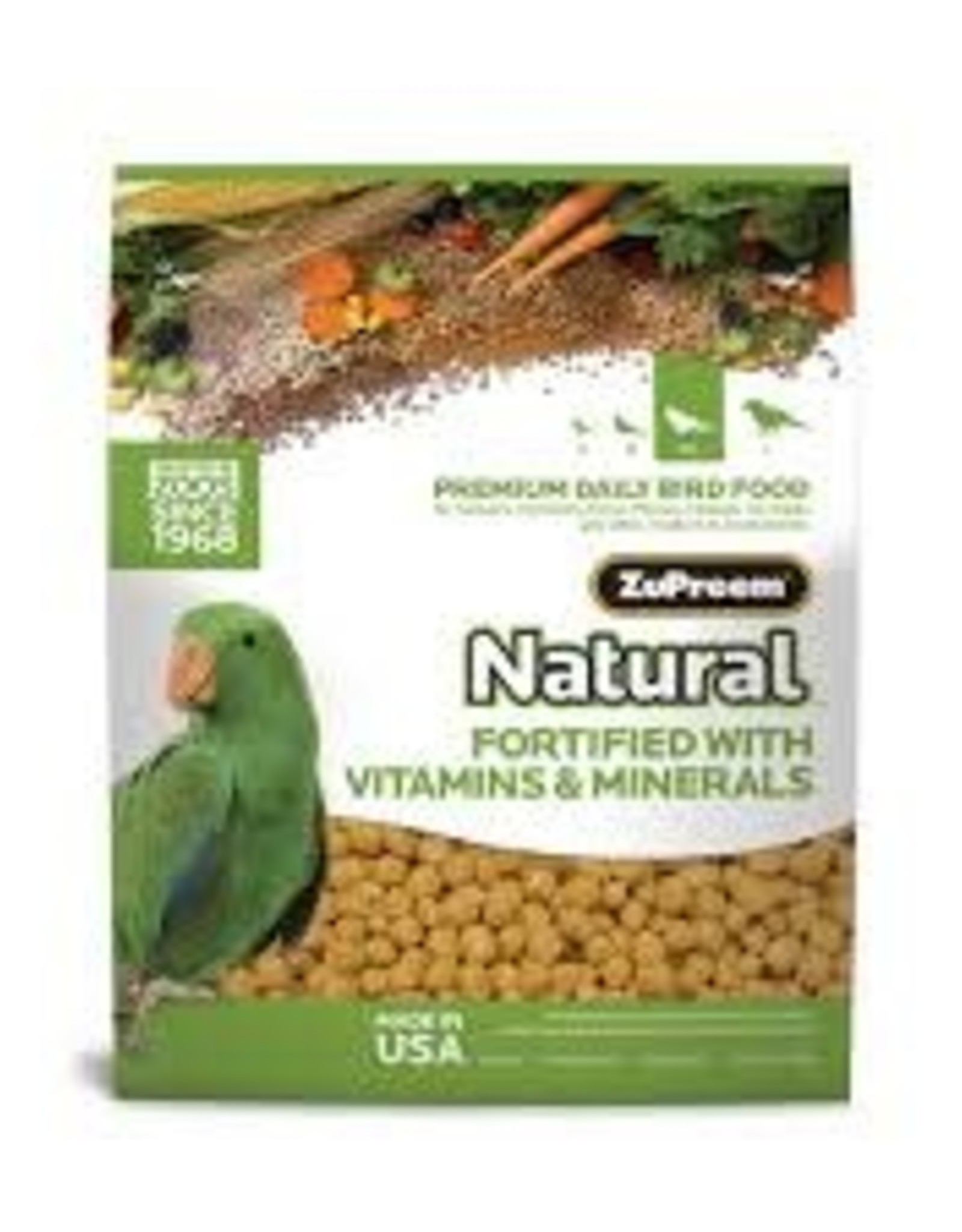 ZUPREEM ZUPREEM- NATURAL- PELLETED DIET- 10X4X14- 3 LB- PARROT/CONURE