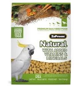 ZUPREEM ZUPREEM- NATURAL- PELLETED DIET- 10X4X14- 3 LB- LARGE PARROT