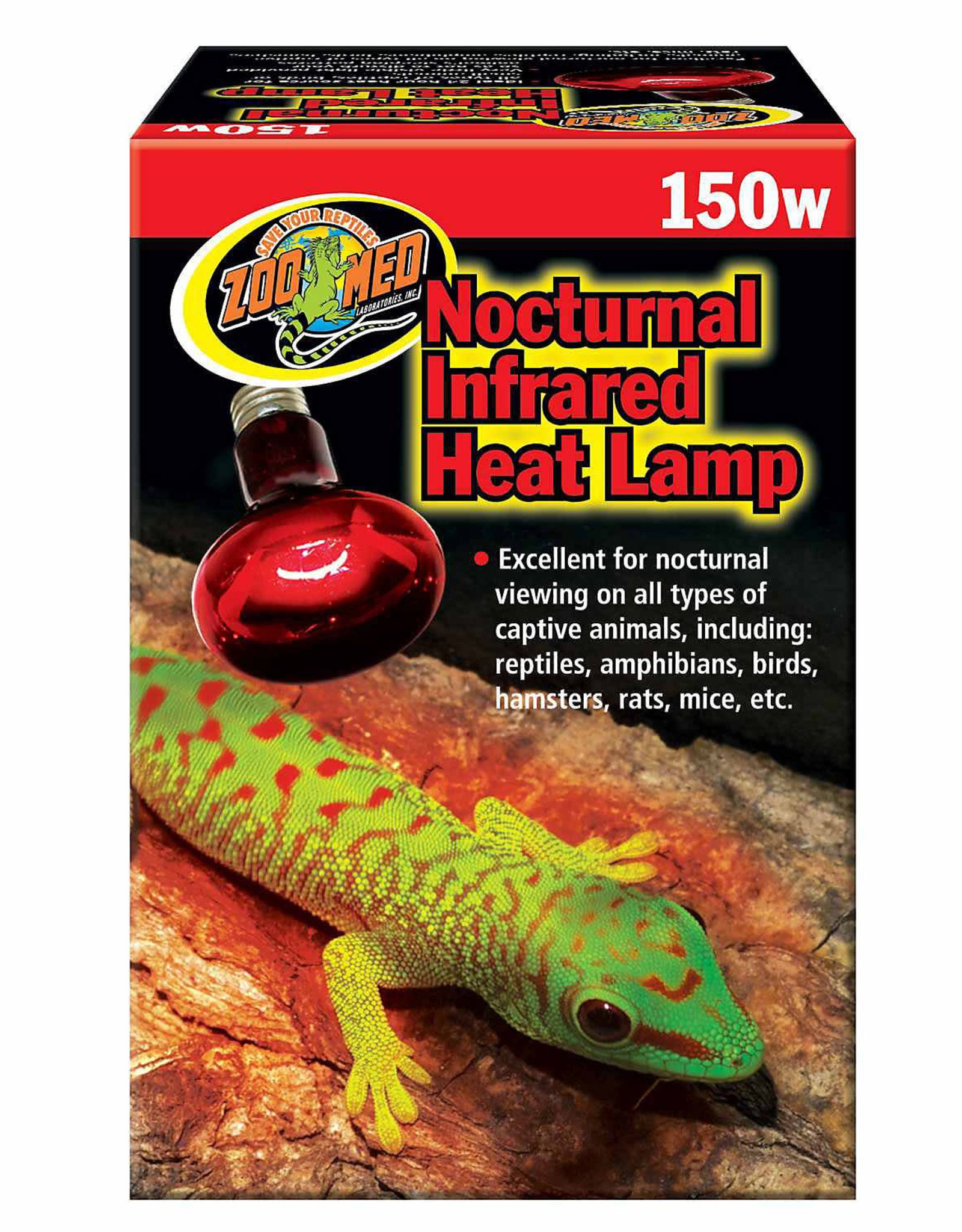 ZOO MED LABORATORIES, INC. ZOO MED- RS-150- NOCTURNAL- INFRARED- HEAT LAMP/BULB- 4X4X3- 150W
