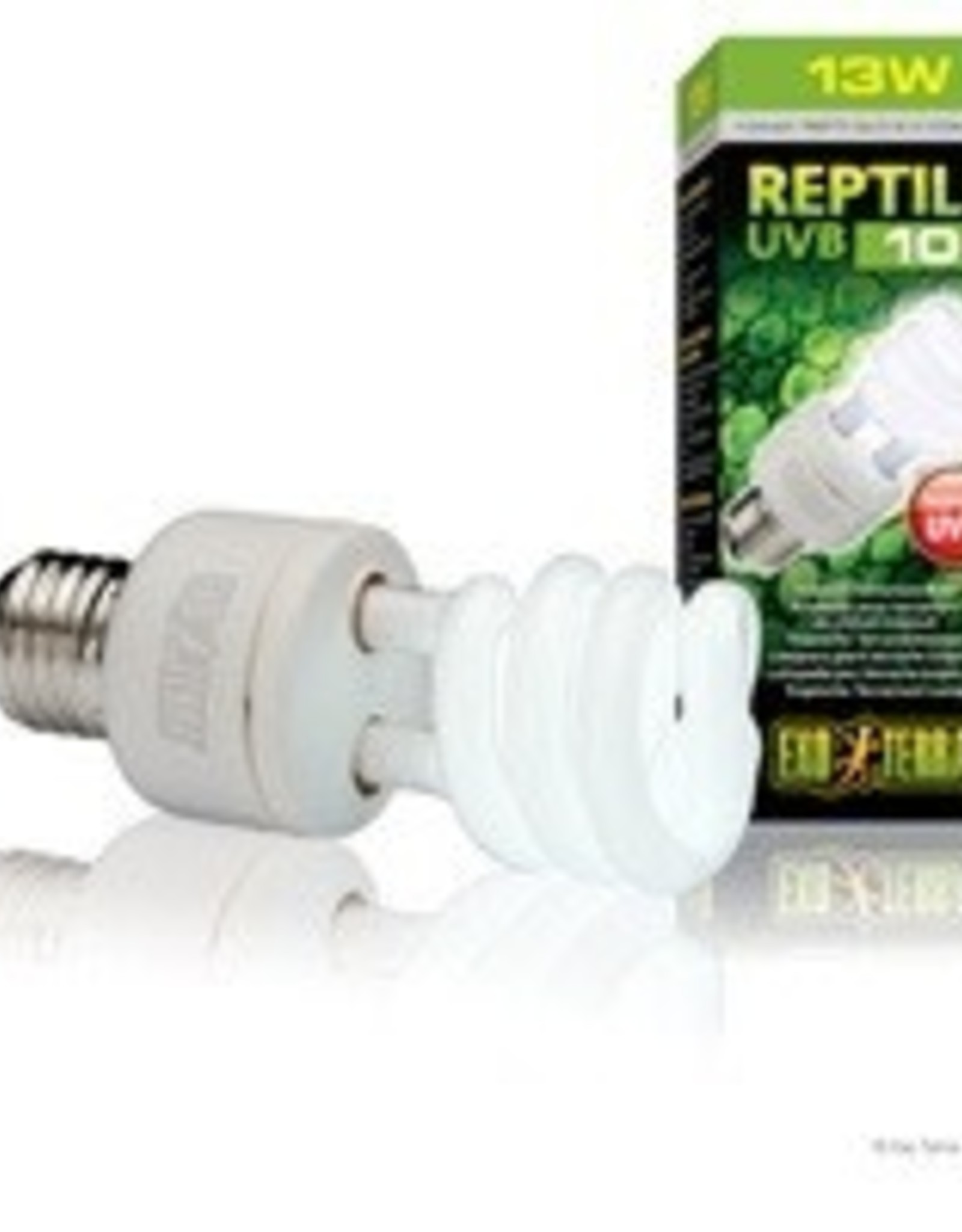 EXO TERRA PT2186- COMPACT- FULL SPECTRUM- BULB- 3X3X4- UVB100- TROPICAL- OPTIMAL- 13W