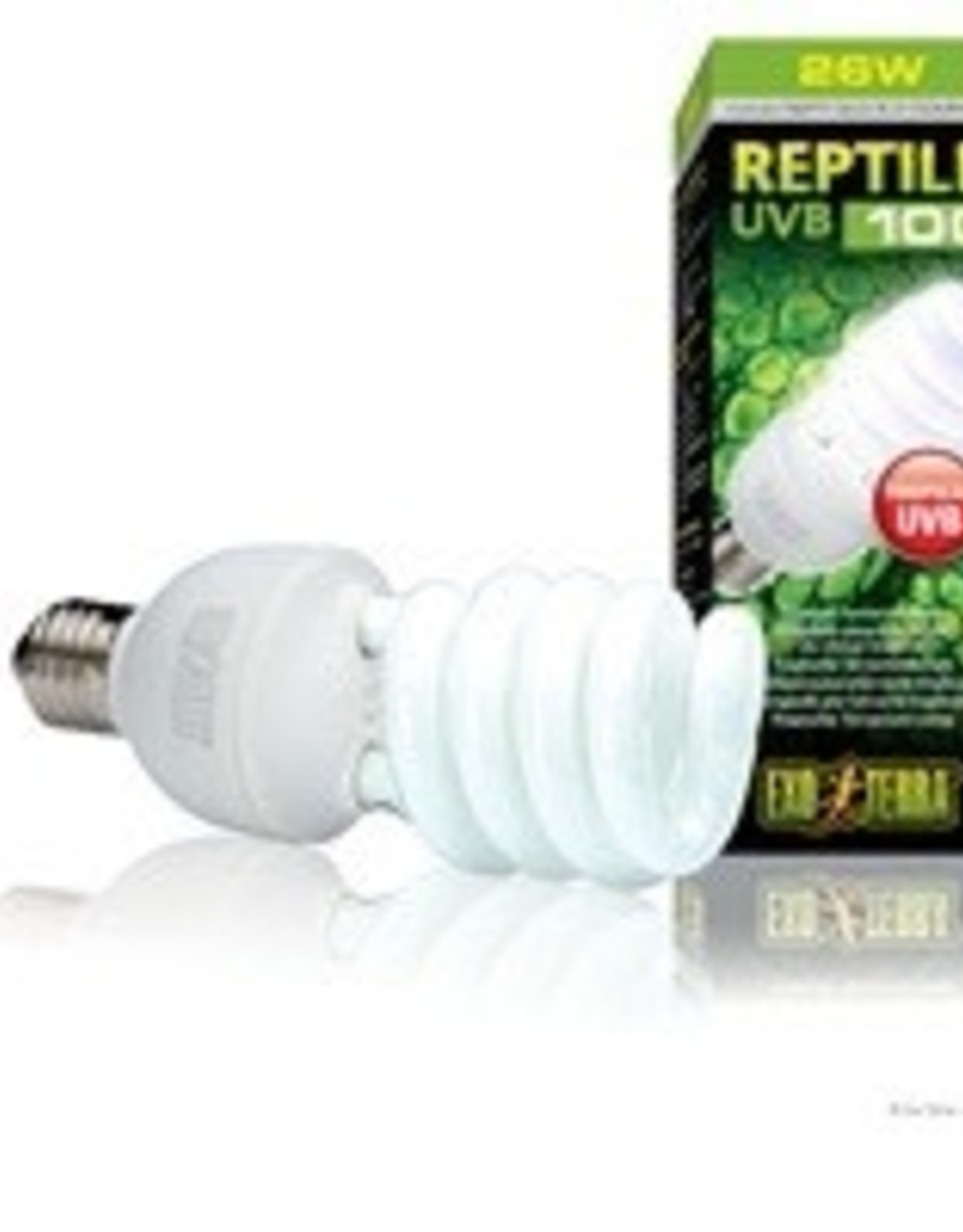 EXO TERRA PT2187- COMPACT- FULL SPECTRUM- BULB- 3X3X4- UVB100- TROPICAL- OPTIMAL- 26W