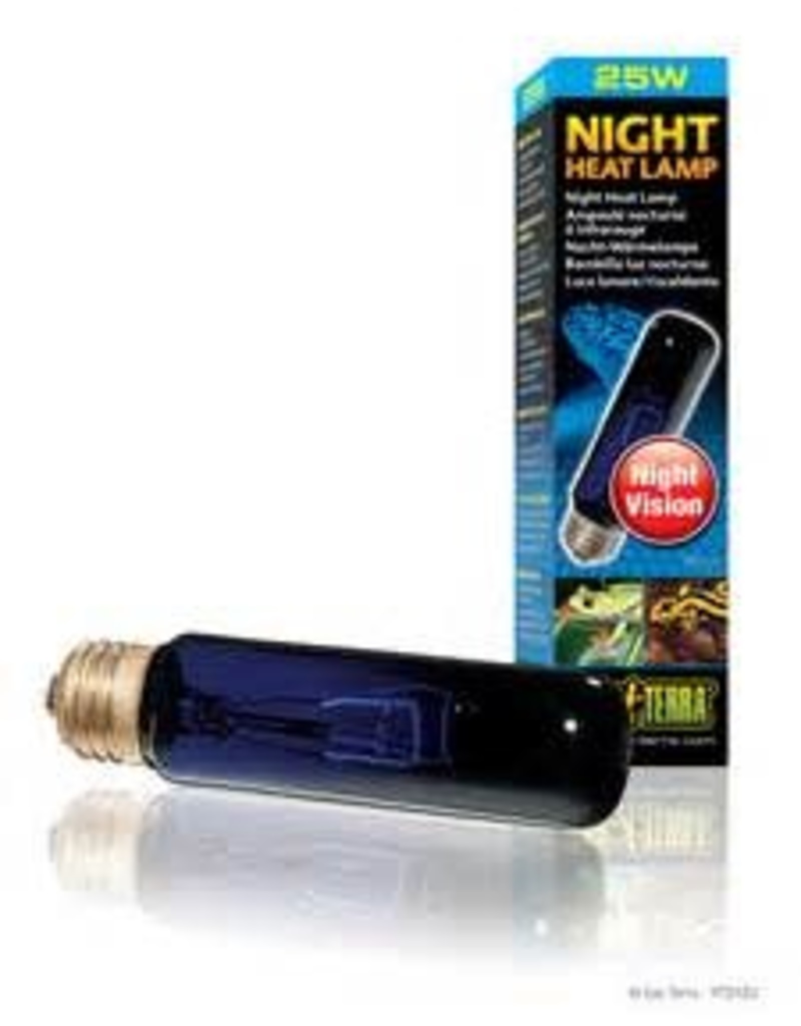EXO TERRA EXO TERRA- PT2122- NIGHT HEAT- MOONLIGHT LAMP/BULB- BLUE GLASS- 3X3X5- 25W