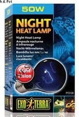 EXO TERRA EXO TERRA- PT2126- NIGHT HEAT- MOONLIGHT LAMP/BULB- BLUE GLASS- 3X3X5- 50W