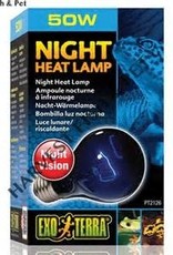 EXO TERRA PT2126- NIGHT HEAT- MOONLIGHT- LAMP/BULB- BLUE GLASS- 3X3X5- 50W