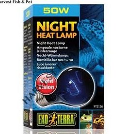 EXO TERRA EXO TERRA- PT2126- NIGHT HEAT- MOONLIGHT LAMP/BULB- BLUE GLASS- 3X3X5- 50W