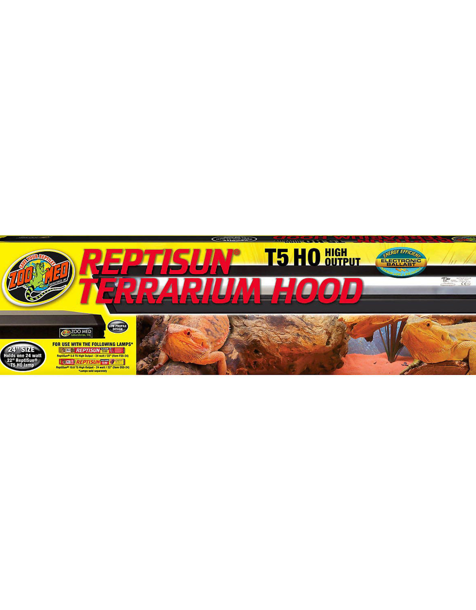 ZOO MED LABORATORIES, INC. ZOO MED- FL-71- REPTISUN- TERRARIUM HOOD- T5 HO- WITH BULB- 2X6X24- INCH
