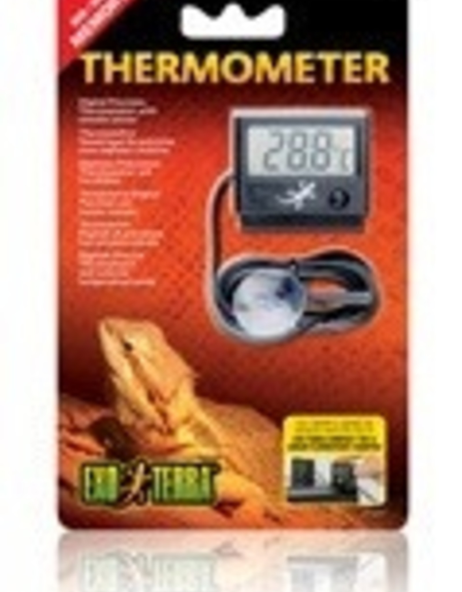 EXO TERRA PT2472- THERMOMETER WITH PROBE AND REMOTE SENSOR- 1X2X1.5-  DIGITAL