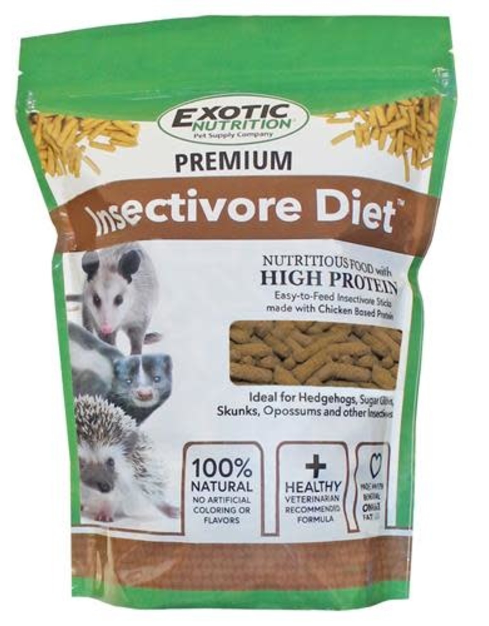 EXOTIC NUTRITION EXOTIC NUTRITION- EN1725- PREMIUM- 6X8X3- INSECTIVORE DIET 1.25 LB