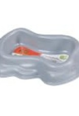 ZILLA PET PRODUCTS ZILLA- DURABLE DISH- 6.5 x 4 x 1.25- MEDIUM- GREY