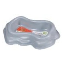 ZILLA PET PRODUCTS ZILLA- DURABLE DISH- 6.5 x 4 x 1.25- MEDIUM- GREY