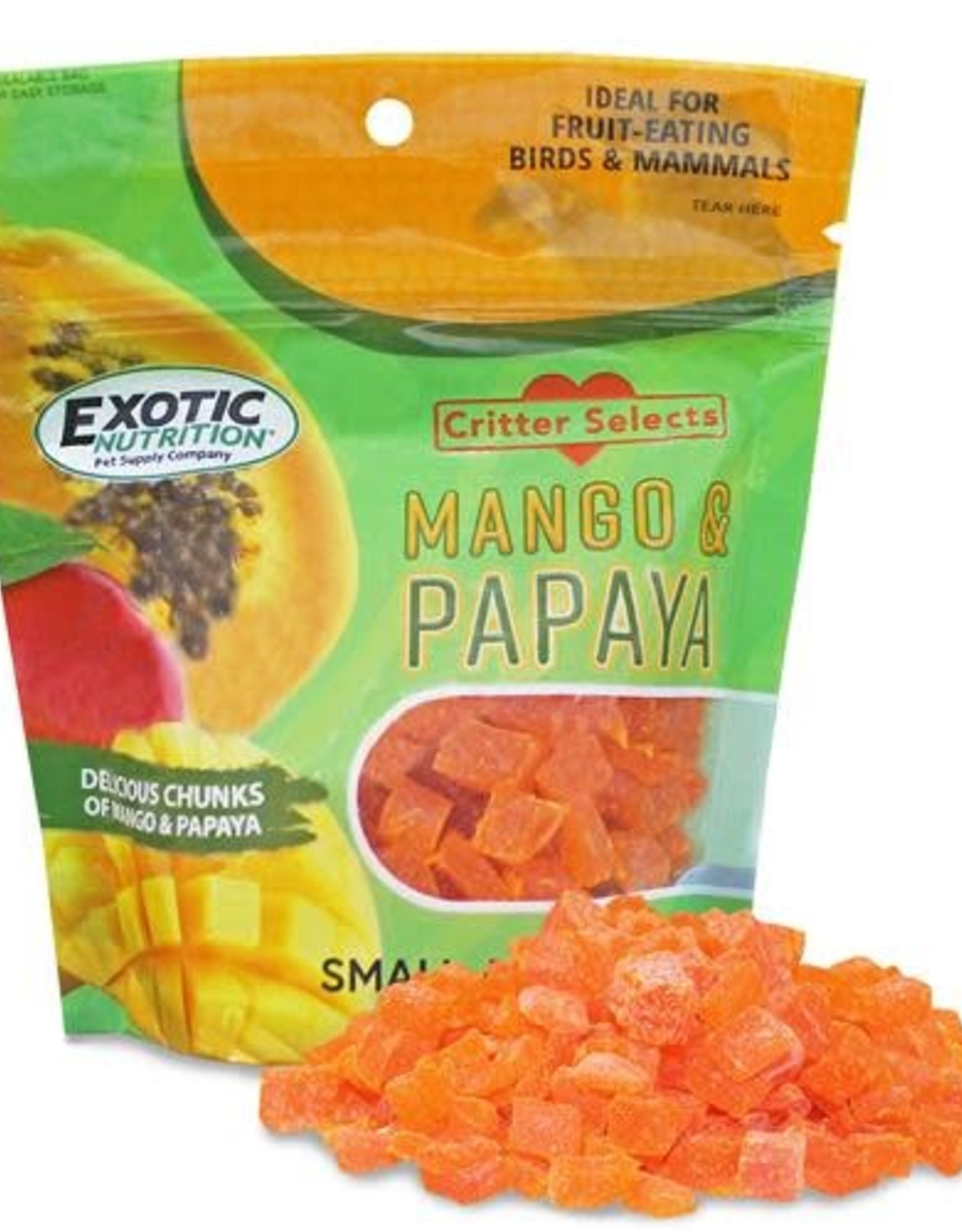 EXOTIC NUTRITION EN1503- TREAT- 4X6X2- MANGO & PAPAYA 4.5 OZ
