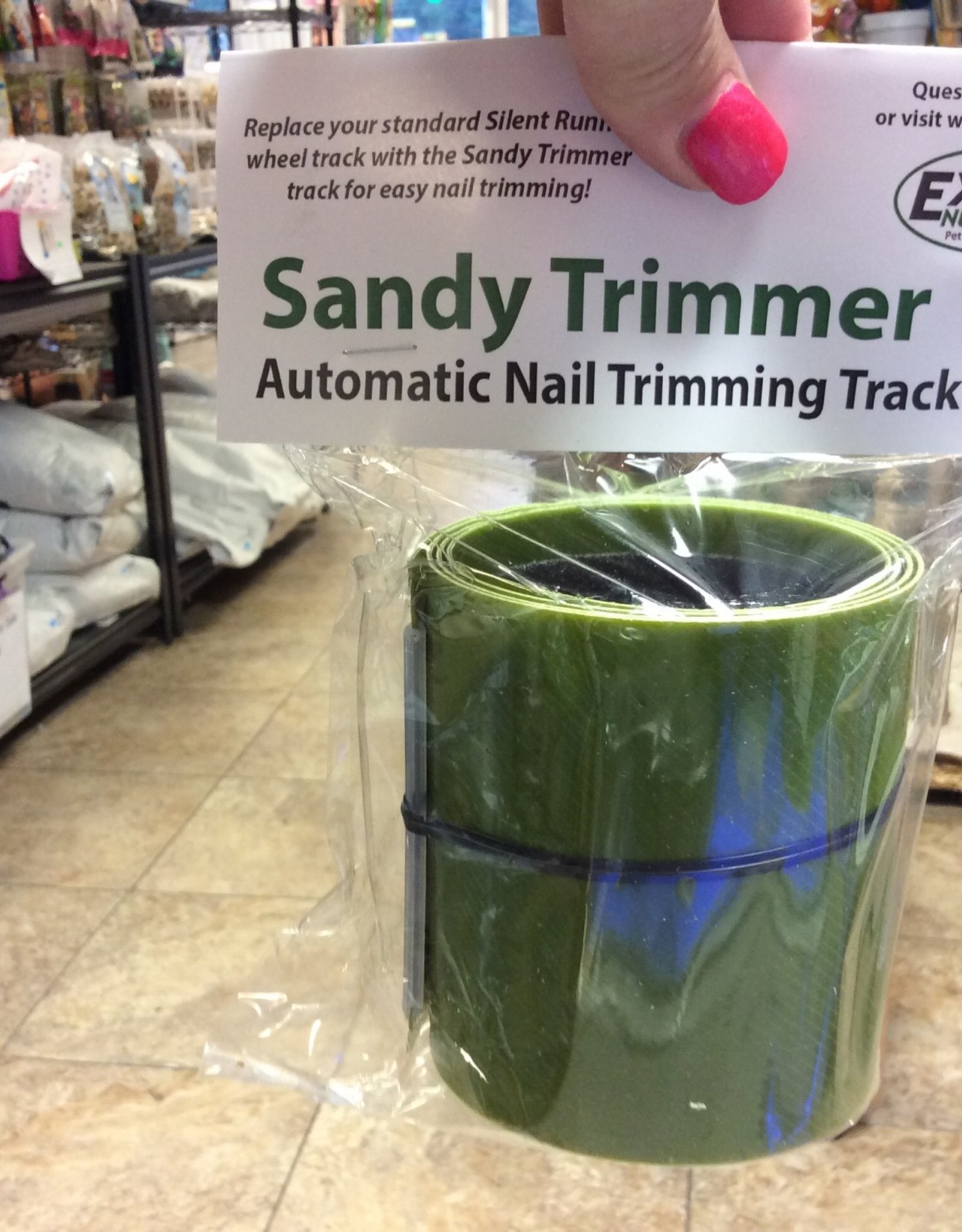 EXOTIC NUTRITION EXOTIC NUTRITION- SILENT RUNNER- TRIMMER TRACK- 43678- SANDY- 12X5X1- INCH- WIDE- GREEN