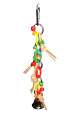 HAPPY BEAKS HB46329- PLASTIC CHAIN WITH LEATHER- 10 X 2
