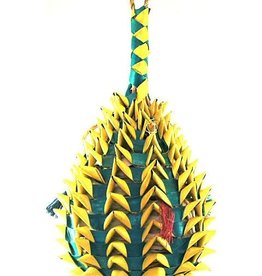 PLANET PLEASURES PP03367- PINEAPPLE- FORAGING BASKET TOY- 11X4- EXTRA LARGE