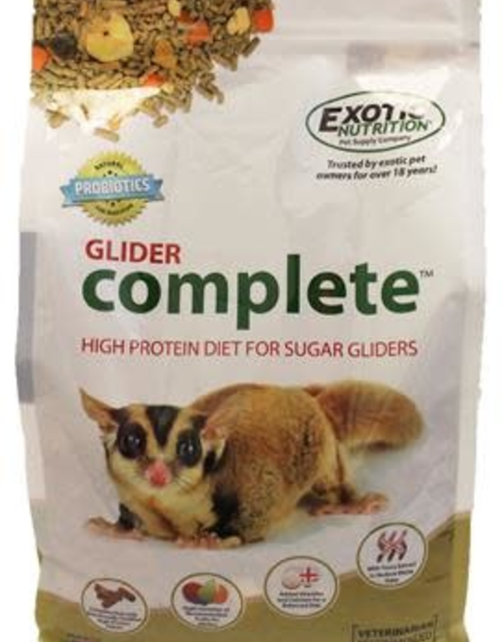 EXOTIC NUTRITION EN 56775- GLIDER COMPLETE- 12X16X6- SUGAR GLIDER DIET-  5 LB