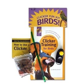 CLICKER TRAINING- 12X5X2- TARGET, CLICKER, BOOK,  KIT FOR BIRDS