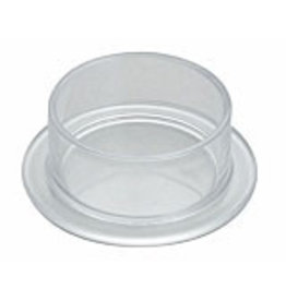 FOOD/WATER DISH- NO TIP- 4X4X2- CLEAR ROUND