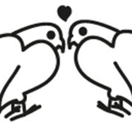DECAL LOVEBIRDS 2 X 2-3/4