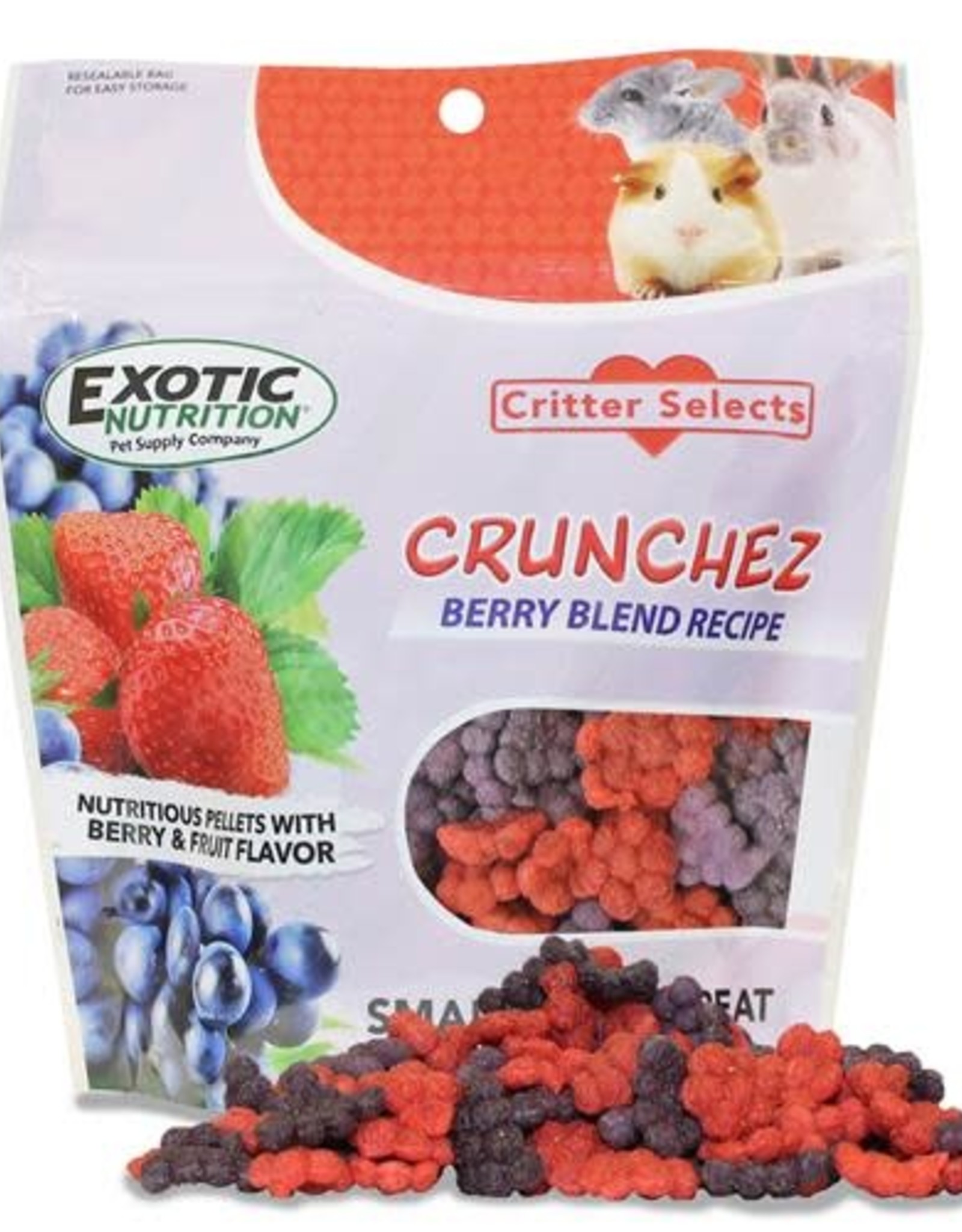 EXOTIC NUTRITION EN1947- TREAT- 2X4X6- CRUNCHEZ BERRY BLEND 2.5 OZ
