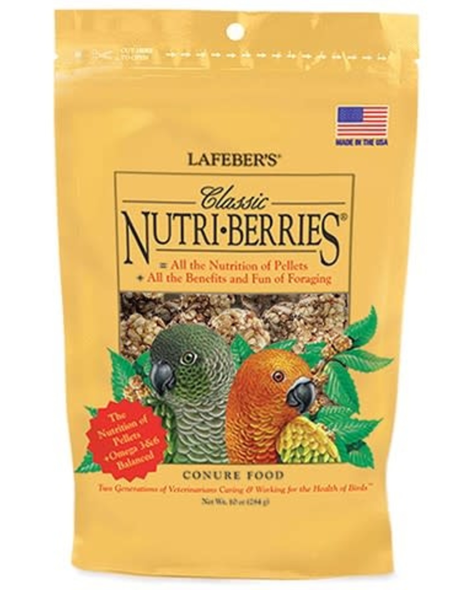 LAFEBER'S LAFEBER'S- NUTRI-BERRIES- PELLETED DIET/TREAT- 10X7X2- 10 OZ- CONURE- CLASSIC