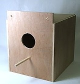 NORTH AMERICAN PET PRODUCTS NEST BOX- WOODEN- OUTSIDE- 12X12X9- COCKATIEL