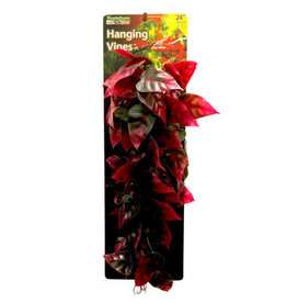 PENN-PLAX REPTOLOGY- REP425- HANGING VINE- 4X24 INCHES- GREEN/RED