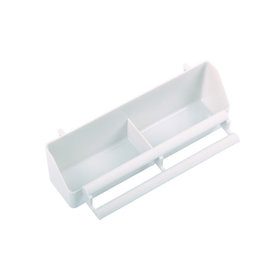 PREVUE PET PRODUCTS, INC. SEED TROUGH- PLASTIC- 7X2X3- DIVIDED FEEDER DISH