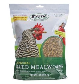 EXOTIC NUTRITION EXOTIC NUTRITION- #EN3664- 1LB- DRIED MEALWORMS