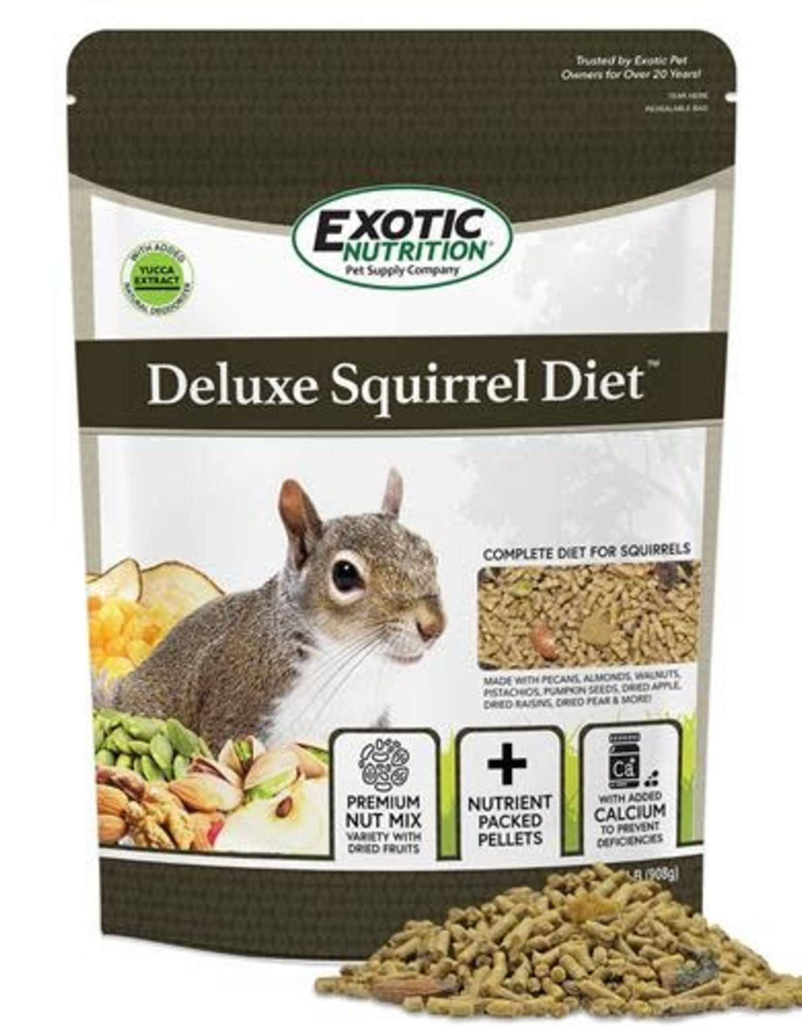 EXOTIC NUTRITION EN3170- DELUXE- 6X8X2-  SQUIRREL DIET 2 LB