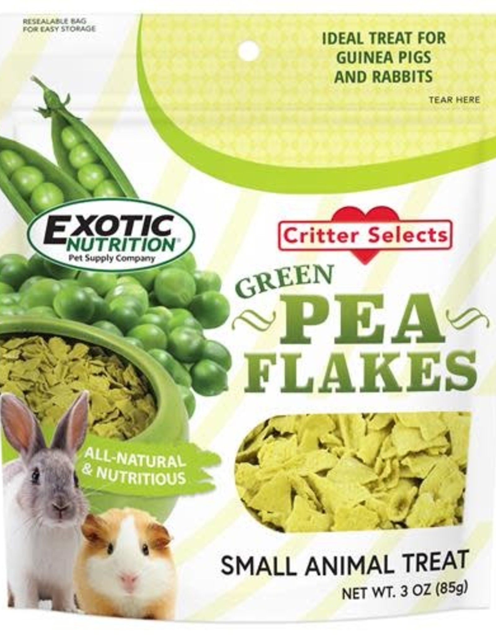 EXOTIC NUTRITION EXOTIC NUTRITION- EN0391- GREEN PEA- 3X3X6-  FLAKES 3 OZ