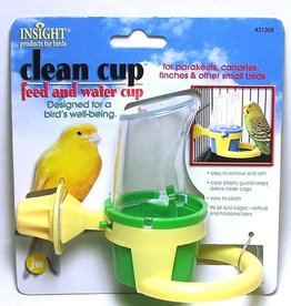 JW PET COMPANY JW- 31308- BIRD- INSIGHT- CLEAN CUP- BIRD FEEDER- 3X2.5X5- SMALL
