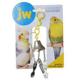 JW PET COMPANY JW- 31045- BIRD TOY- ACTIVITOY- 2X2X5- FORK KNIFE SPOON