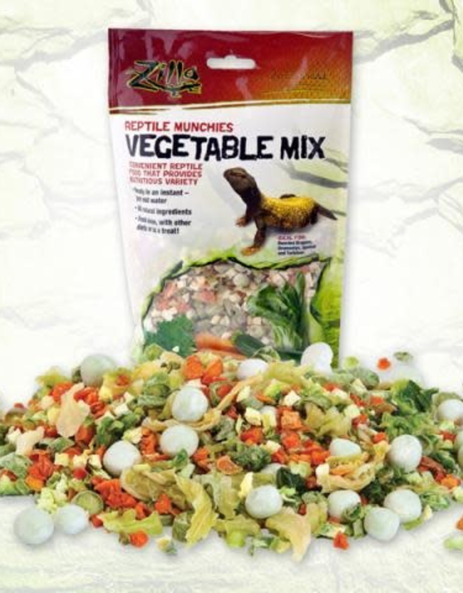 ZILLA PET PRODUCTS ZILLA- REPTILE MUNCHIES- 2X5X7-4 OZ- VEGETABLE