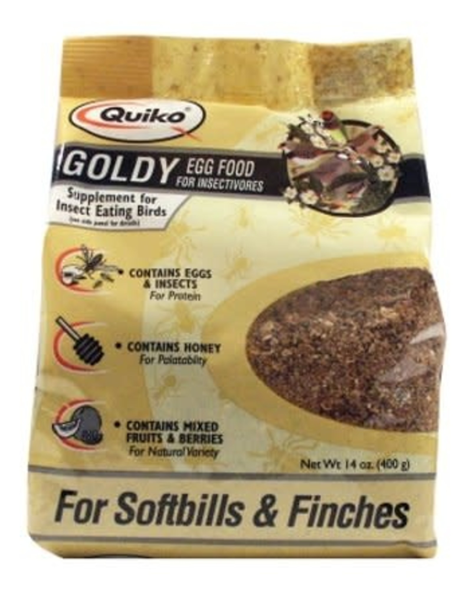 QUIKO QUIKO- EGG FOOD-  GOLDY- FOR INSECTIVORES- 14 OZ