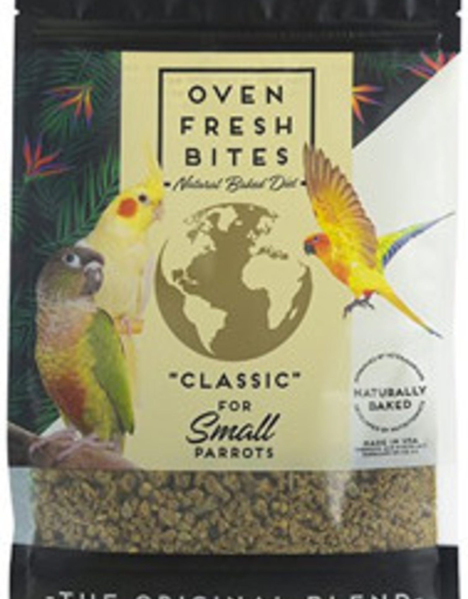 CAITEC CORPORATION CAITEC- CAI 70002E- OVEN FRESH BITES- PELLETED BIRD FOOD- 5X10X16- SMALL PARROT 20 OZ