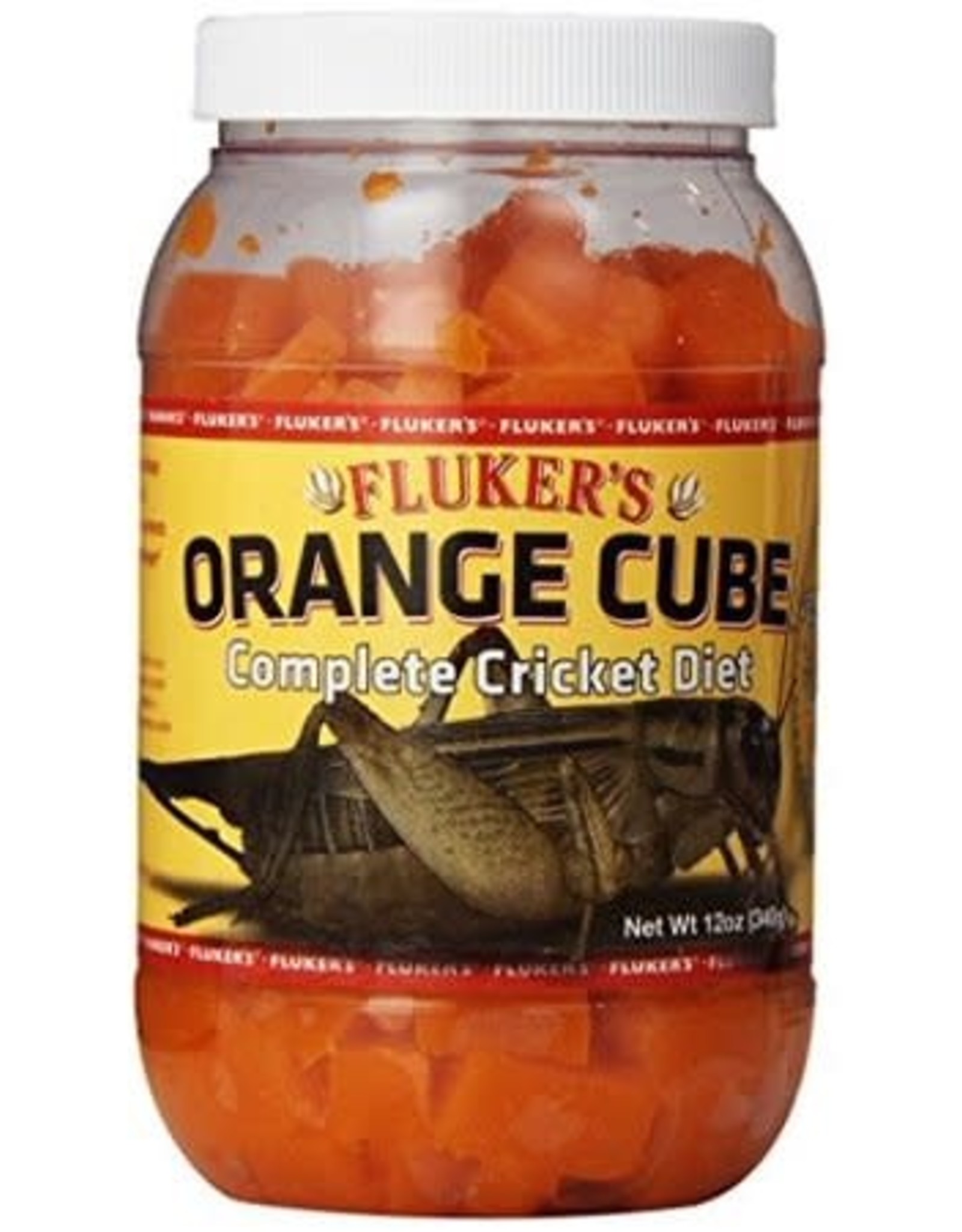 FLUKER'S FLUKER'S- CRICKET- COMPLETE DIET- ORANGE CUBE- 3X3X4- 6 OZ- ORIGINAL