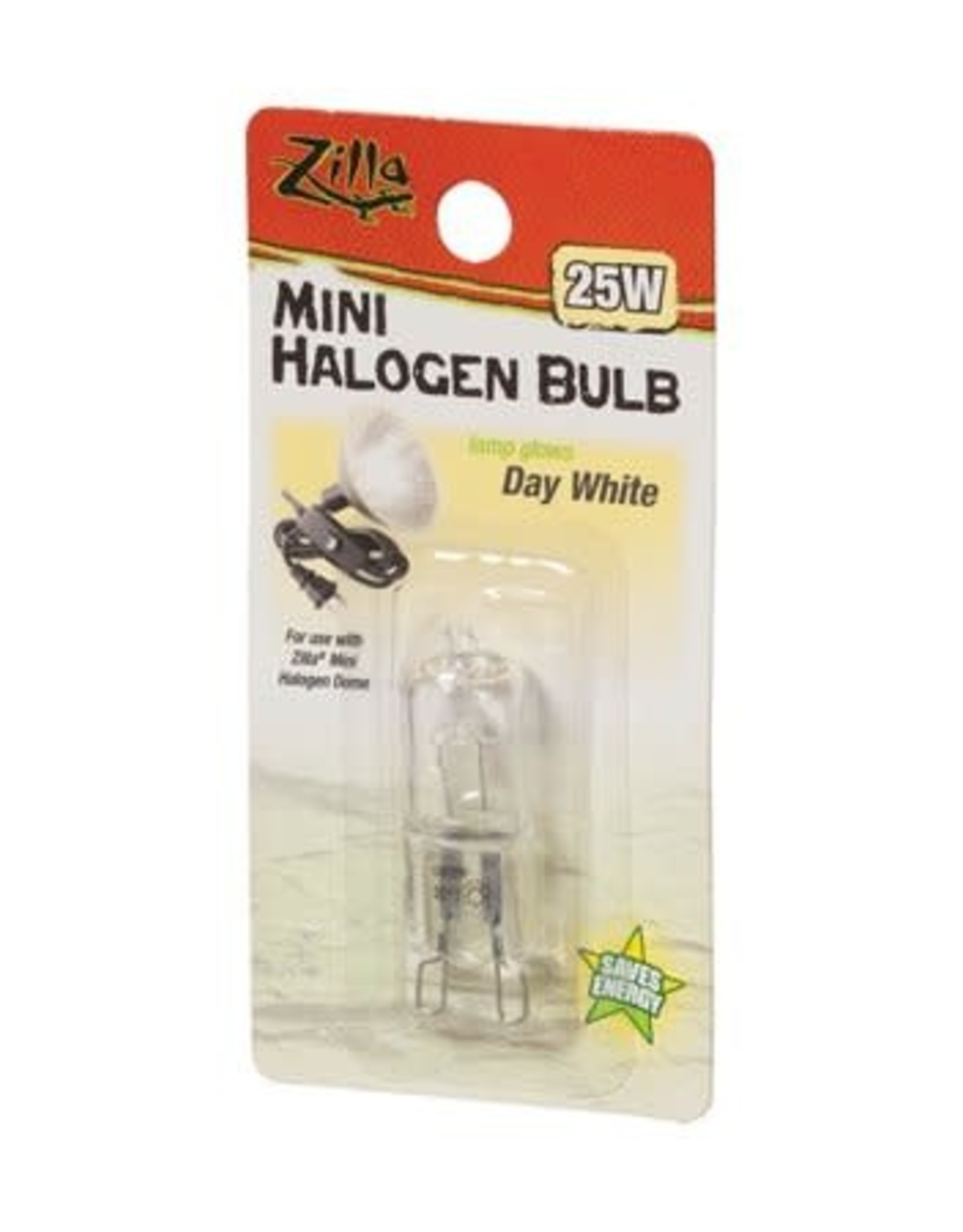 ZILLA PET PRODUCTS ZILLA- HALOGEN- LIGHT/HEAT BULB- .75X2X4- MINI- WHITE- 25W