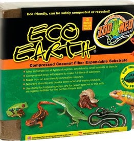 ZOO MED LABORATORIES, INC. ZOO MED- EE-20- ECO EARTH- COCONUT FIBER- SUBSTRATE- 4.5X6.5X8.5- 3 PACK