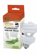 ZILLA PET PRODUCTS ZILLA- CANOPY SERIES- FLORESCENT UVB/UVA BULB- 3X3X5- 13W- TROPICAL
