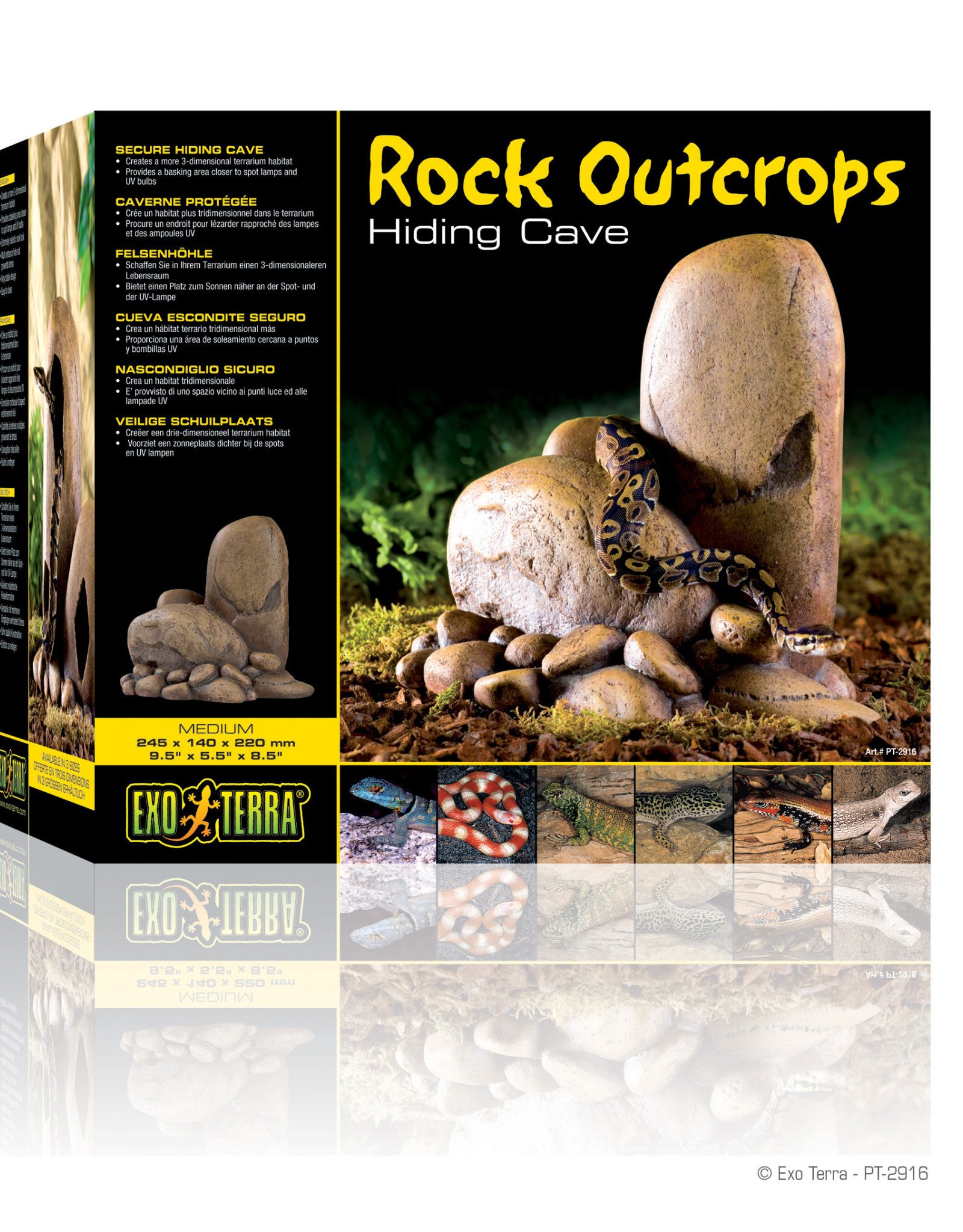 EXO TERRA EXO TERRA- PT2916- TERRARIUM DECOR- ROCK- OUTCROPS- 5.5X9.5X8.5- MEDIUM