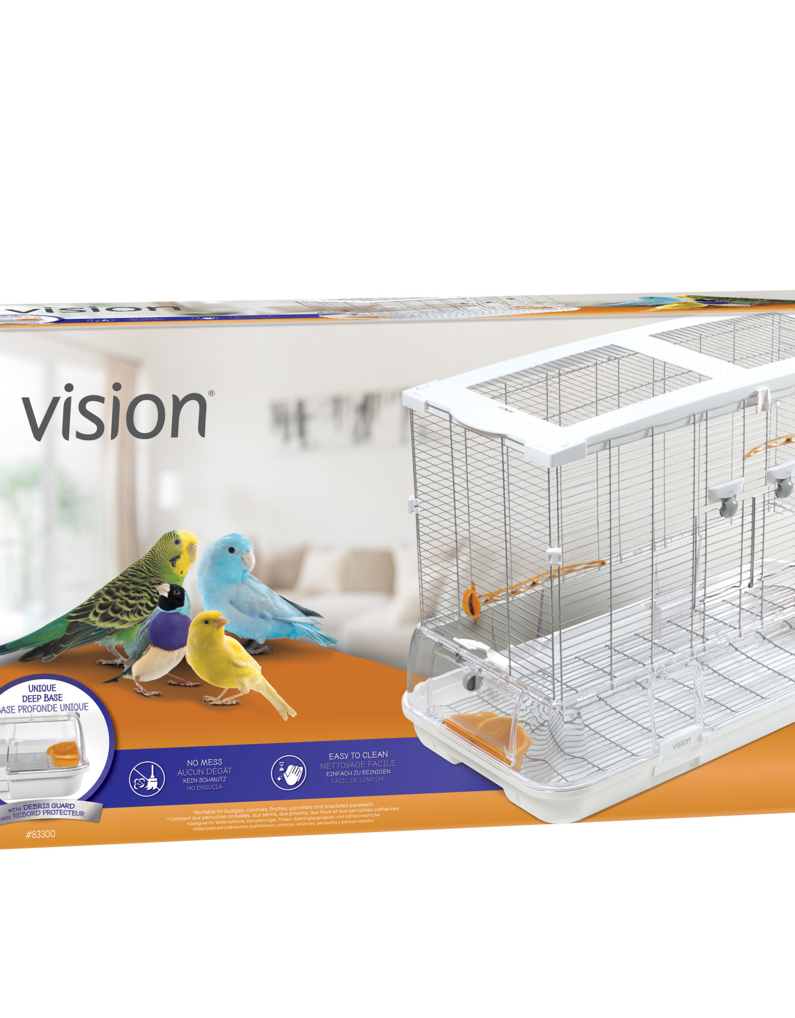HAGEN VISION 83300 MODEL- LO1- BIRD CAGE- 30.7X16.5X22- TERRACOTTA- SMALL WIRE
