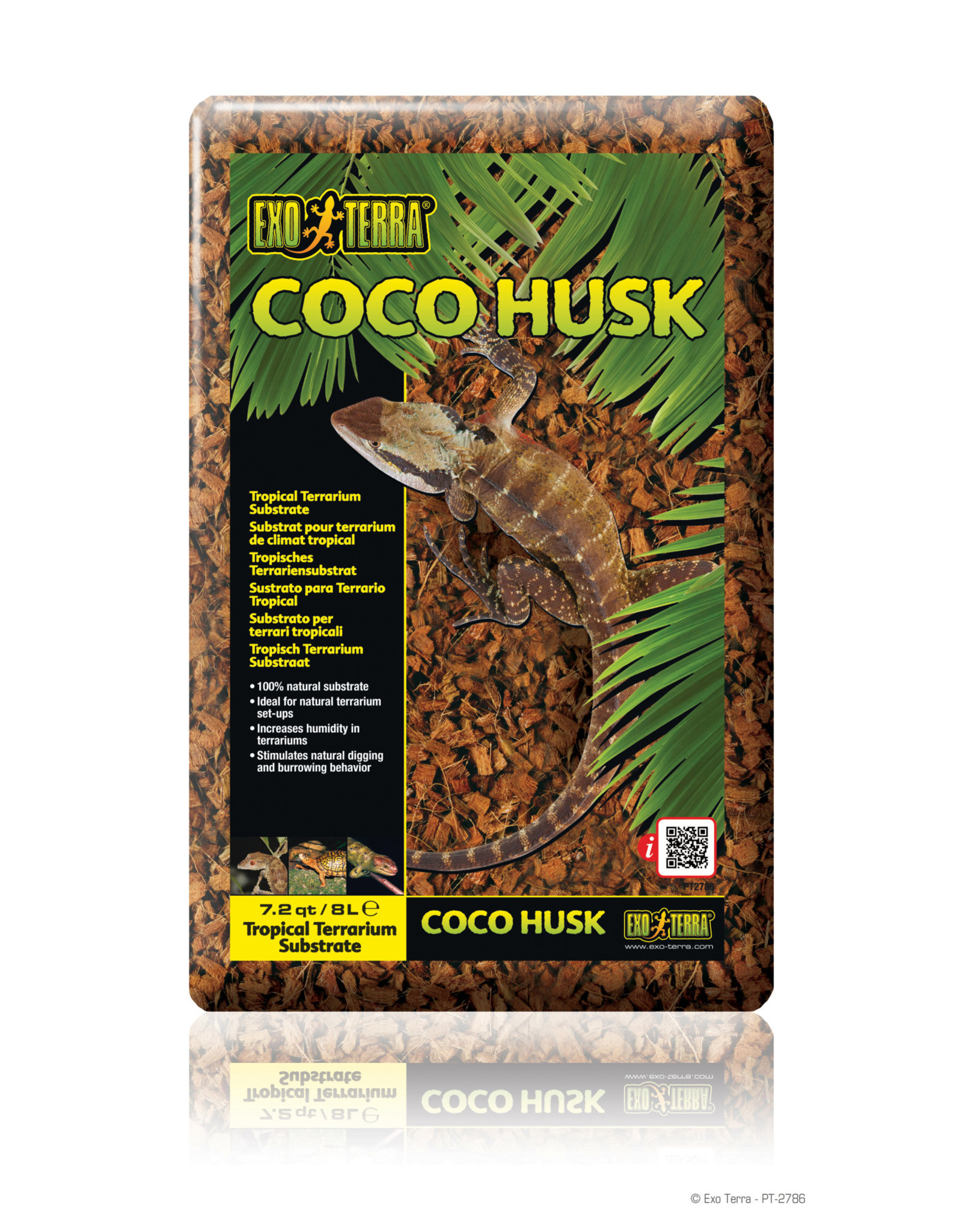 EXO TERRA PT2786- TERRARIUM- SUBSTRATE- REPTILE- COCO HUSK- BEDDING- 12X6X18- 8 QT