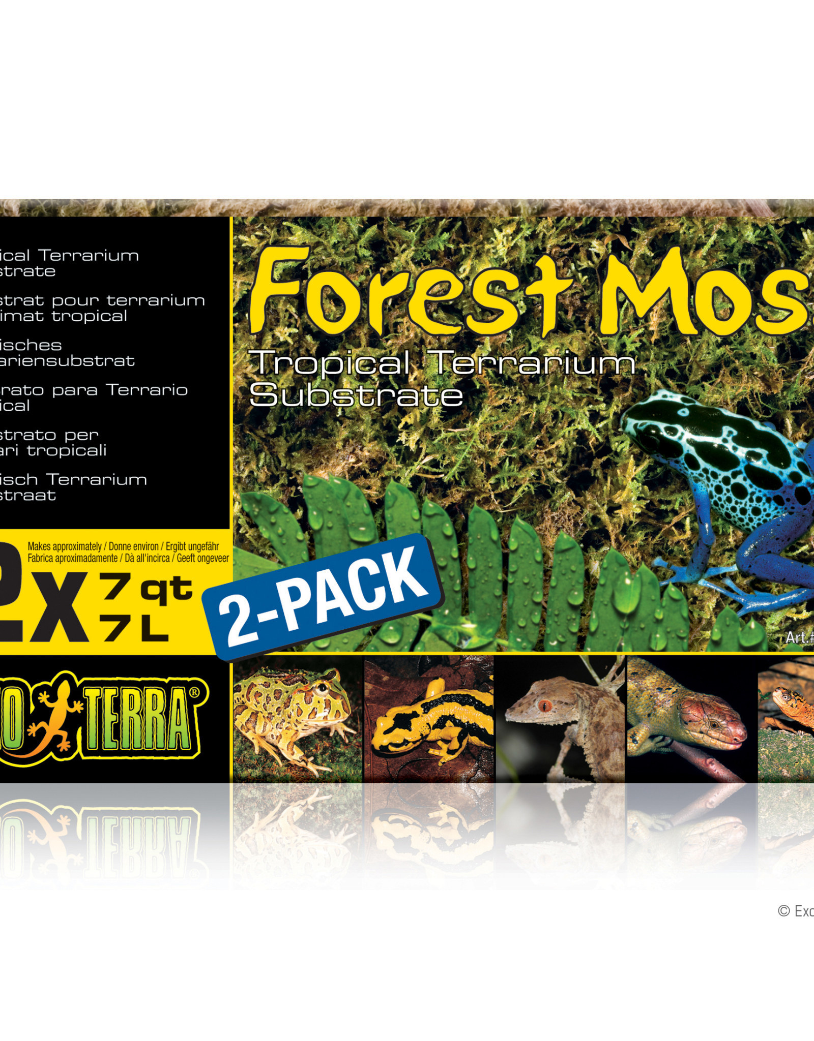 EXO TERRA PT3095-TERRARIUM- SUBSTRATE- REPTILE- FOREST PLUME MOSS- COMPRESSED BRICK- 3X8X4- 7 QT - 2 PK