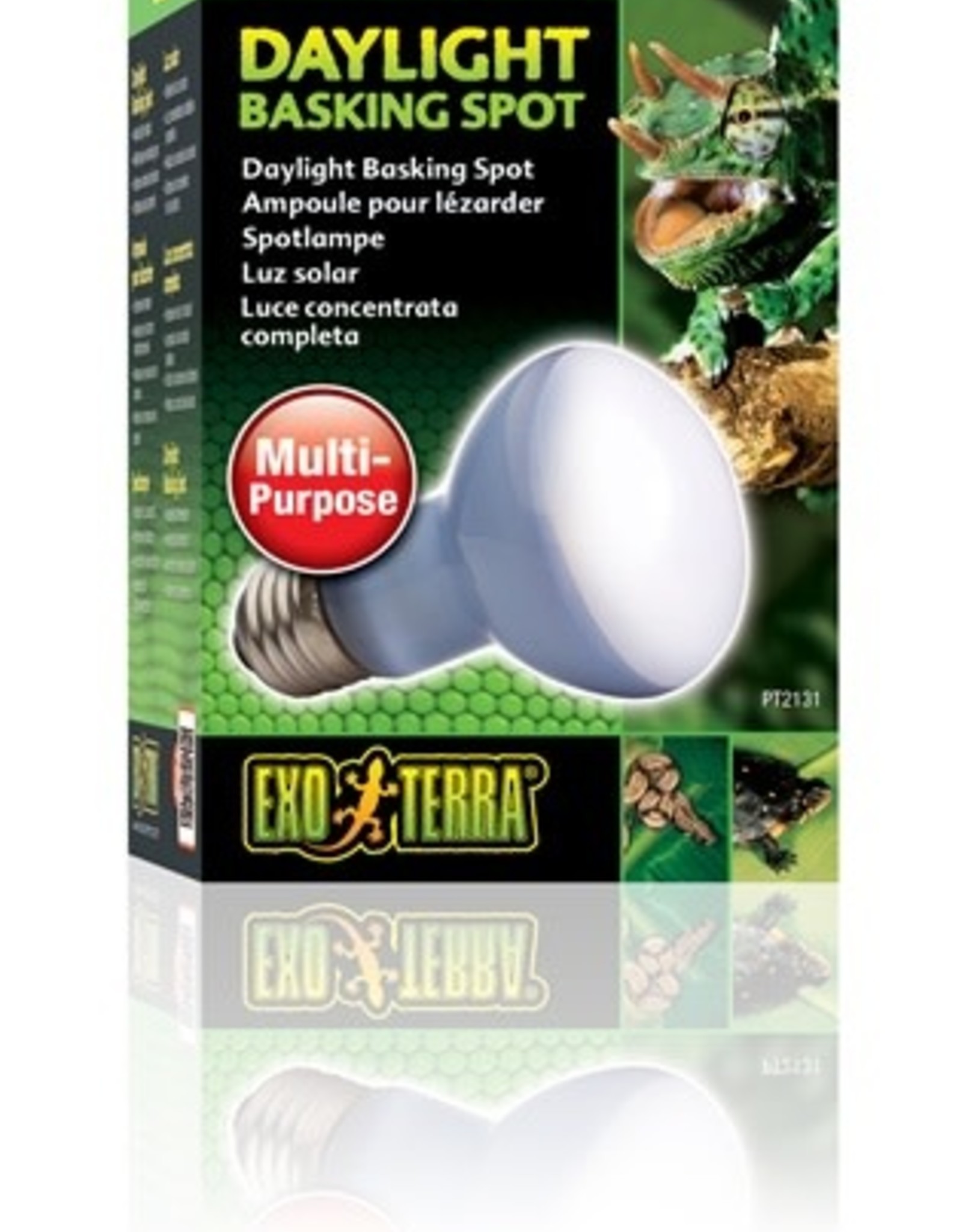 EXO TERRA PT2131- BASKING SPOT- BROAD-SPECTRUM- DAYTIME HEAT (IDEAL FOR PLANTS/BREEDING ) 4X4X6- 50W