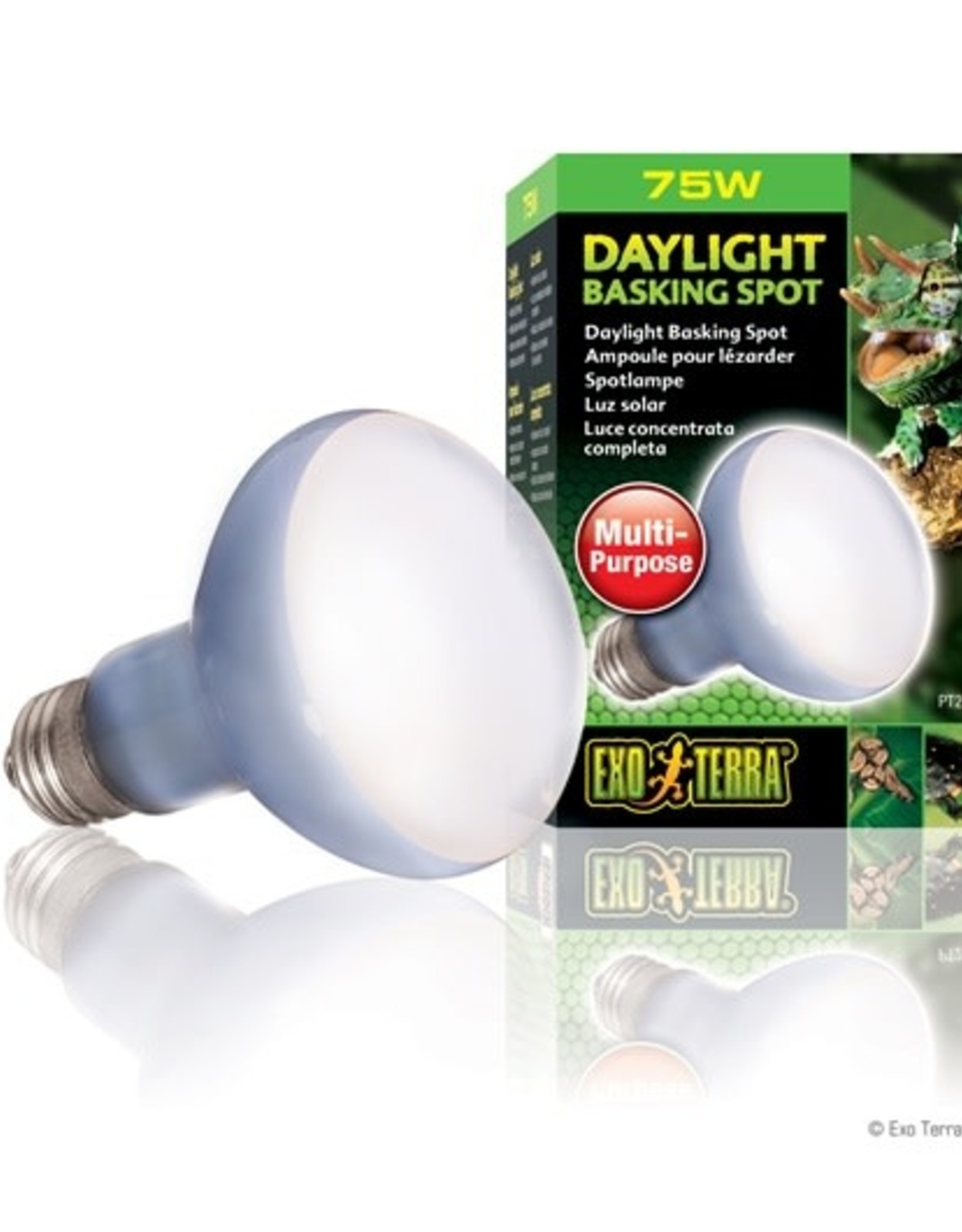 EXO TERRA PT2132- BASKING SPOT- BROAD-SPECTRUM- DAYTIME HEAT (IDEAL FOR PLANTS/BREEDING ) 4X4X6- 75W