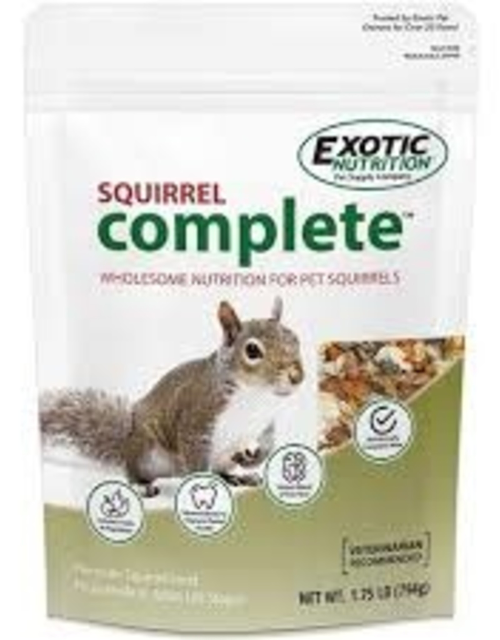 EXOTIC NUTRITION EN1749- COMPLETE- 6X8X2- SQUIRREL 1.75 LB