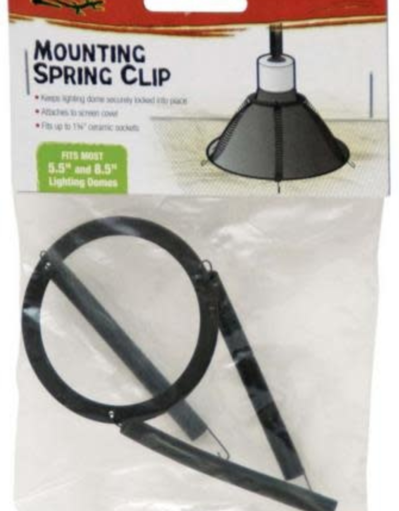 ZILLA PET PRODUCTS ZILLA- REPLACEMENT- DOME MOUNTING SPRING CLIP- .5X3X3