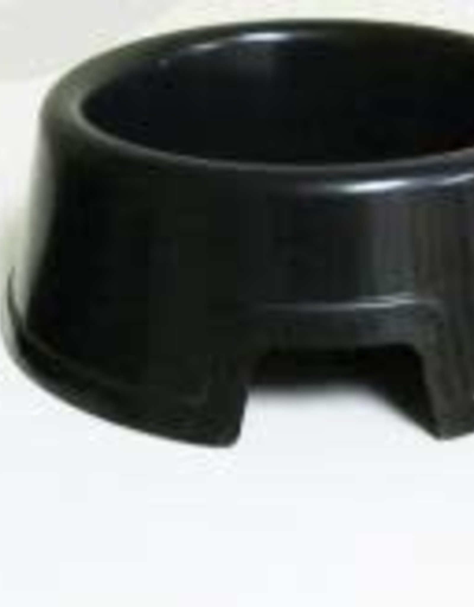 MEDIUM ROUND BOWL / HIDE BLACK BASE 7/INSIDE 5 D X 2-1/2 H INSIDE CAVE 2 INCHES DOOR 1 INCH H