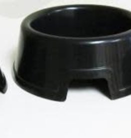 SMALL ROUND BOWL / HIDE BLACK  BASE 5/INSIDE 3 D X 2 INCH CAVE DOOR 3/4 H