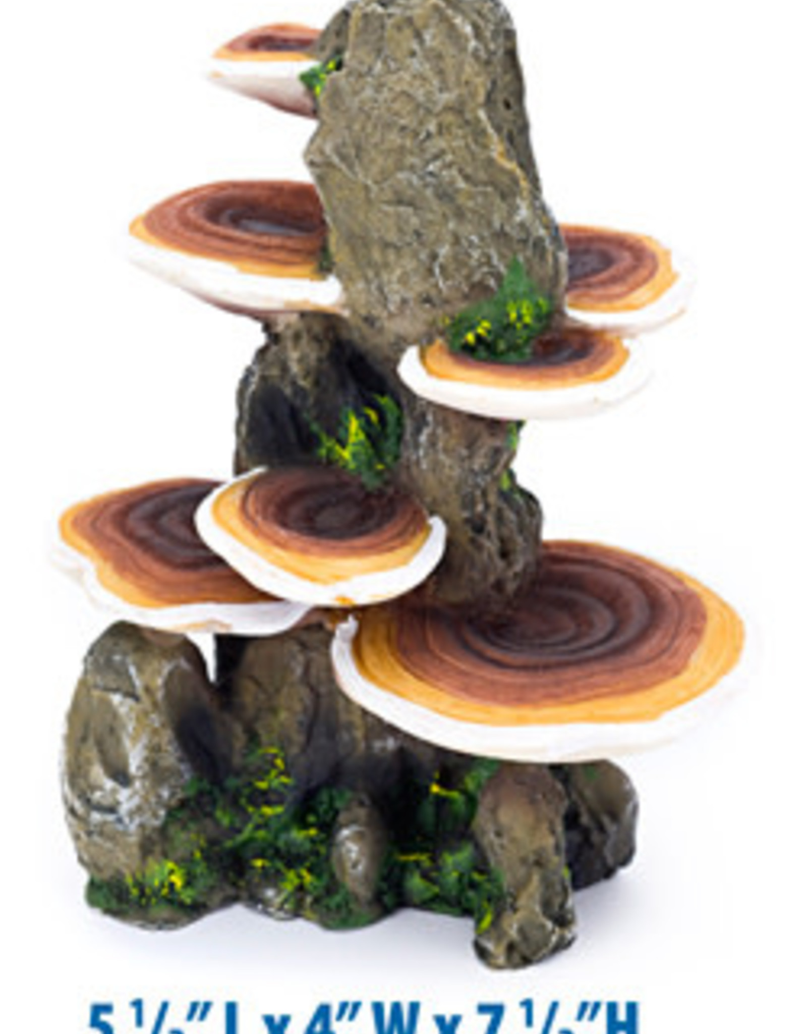 PENN PLAX PLASTICS, INC. RR1007- DECOR- 5.5X4X7.5- BROWN MUSHROOM